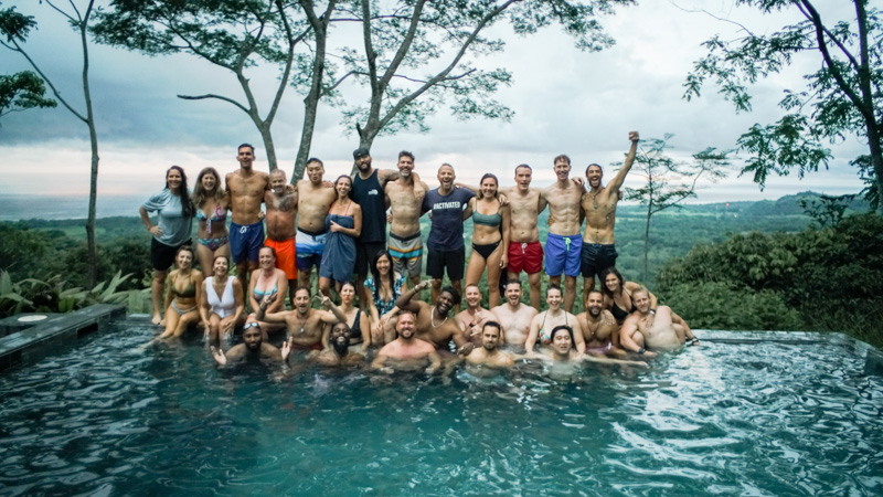 This retreat center I went to in Costa Rica has a beautiful outdoor pool overlooking the rainforest